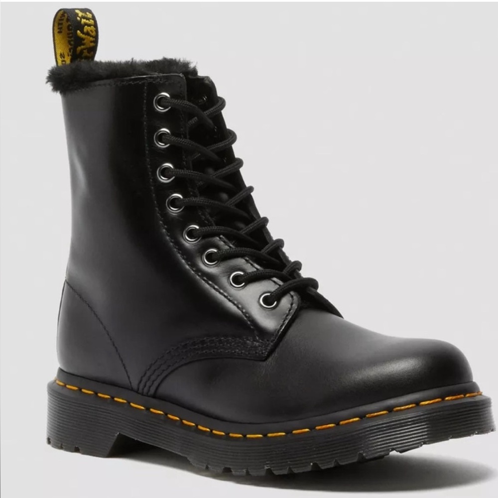 NEW Serena Faux Fur Dr. Martens Combat